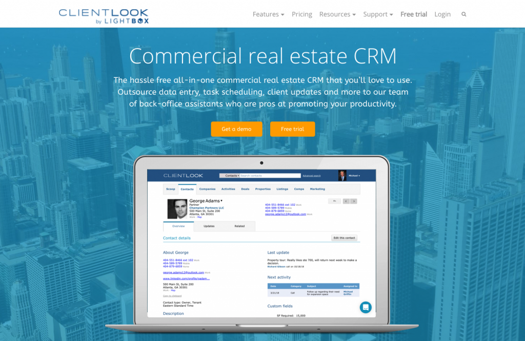 Clientlook commercial real estate CRM