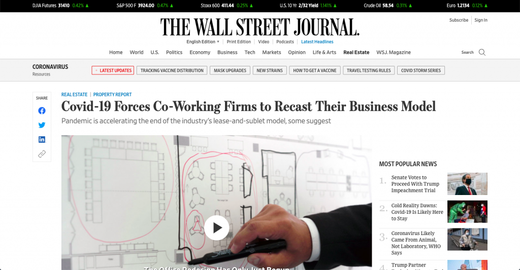 Commercial Real Estate News Websites the wall street journal